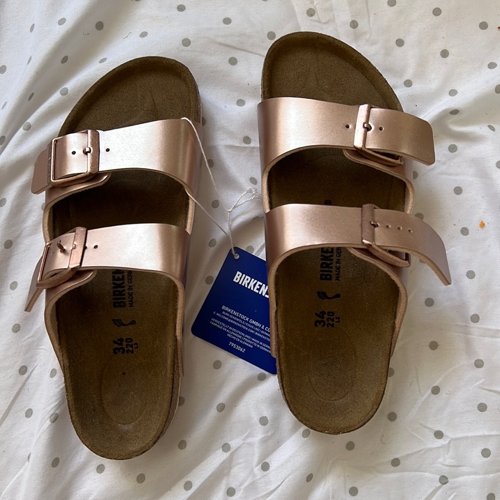 Gold Birkenstocks